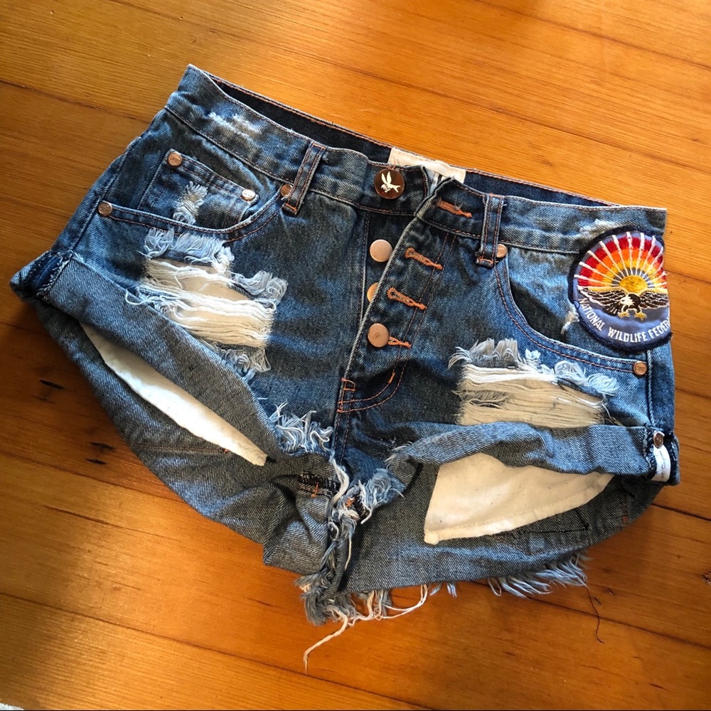One Teaspoon Denim Bandits w/patches size 24